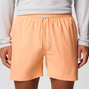 <b>Men's</b> High-Performance Spandex/Cotton Satin Embroidered Fishing <b>Shorts</b> Customized Wholesale Mid Waist <b>Zipper</b> Fly Solid Pattern - Product Image 2