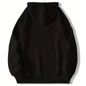 เสื้อฮู้ดพิมพ์ลายหน้าจอผ้าฝ้าย100% สำหรับผู้ชายน้ำหนักเบาบริการ OEM กำหนดขนาดได้เองแฟชั่นใหม่ฤดูหนาวสีทึบ - Product Image 2