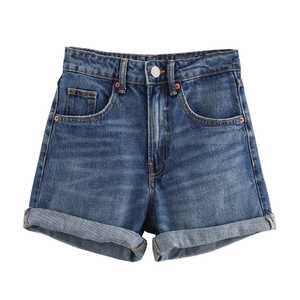 Streetwear personnalisé homme imprimé partout boue sale lavage à l'acide Skate diamant strass en détresse Denim Jeans Shorts - Product Image 2