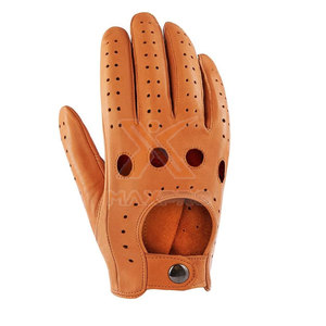 Guantes de Conducción de Cuero con Cierre de Velcro, Modernos, Fabricados en Fábrica, para Mayor Seguridad - Product Image 5