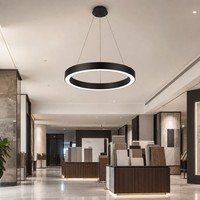 Lampe suspendue ronde pour salle à manger, éclairage LED annulaire 1500 mm, luminaire suspendu 800 mm