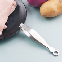 Pinces de cuisine en acier inoxydable de qualité supérieure en forme d'arête de poisson, ustensile de cuisson et de service pour usage en restaurant