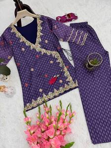 NEW Launching Designer Women's Reversible Party Wear <b>Top</b> Fabric Heavy Vichitra Silk Digital Prints for Diwali <b>Wedding</b> Occasions - Product Image 5
