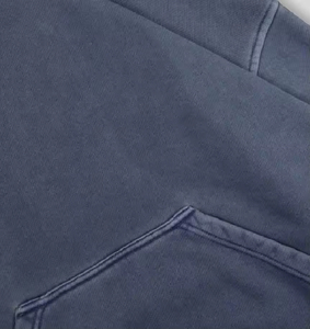 Trendy Oversized Acid Wash Hoodie For Men Vintage Wash Pullover Long Sleeve Sweatshirt Winter Drop Shoulder Hoody - Product Image 3
