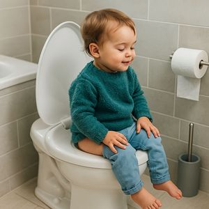 Universale bianco polipropilene PP coprisedile morbido sistema di chiusura con caratteristiche a misura di bambino per bagni di famiglia - Product Image 3