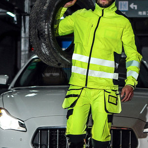 Servicio OEM, Suministro de Fábrica, Traje de Seguridad para Hombre de Alta Visibilidad, 100% Poliéster, Mangas Largas, Impermeable y Transpirable, Venta al Por Mayor - Product Image 4