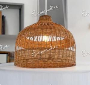 Luminaire suspendu en bambou fabriqué à la main Lustre de plafond industriel vintage unique pour le salon de l'hôtel Salle à manger Appartement - Product Image 3