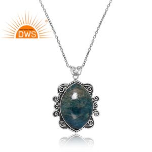 สร้อยคอจี้อัญมณีสีเงินสเตอร์ลิง925ผลิตตามแบบ - Product Image 2