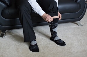 Dernières chaussettes d'affaires habillées en coton Crew pour hommes Design personnalisé Chaussettes argyle respirantes et confortables nouveau motif - Product Image 2