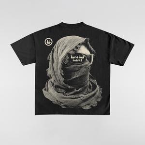 T-shirt pour homme de haute qualité, 100 % coton, col rond, imprimé, coupe ample, respirant, collection 2026 - Product Image 1