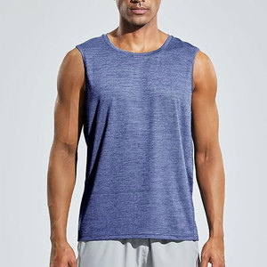 เสื้อกล้ามเล่นยิมผ้าสแปนเด็กซ์โพลีเอสเตอร์สำหรับผู้ชายเสื้อสายสตริงเกอร์แบบเรียบระบายอากาศพิมพ์ลายซับลิเมชันสไตล์ลำลอง - Product Image 5