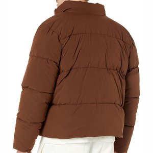 Doudoune d'hiver chaude aux couleurs personnalisées pour hommes en toile surdimensionnée avec col montant et logo Vêtements pour hommes Veste à bulles - Product Image 5