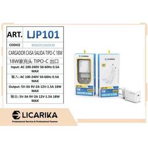 Cargador de Hogar Tipo-C de 18W con Adaptador de Alta Eficiencia 8056351450539 para una Carga Doméstica Conveniente - Product Image 1