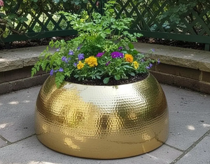 Brass Antique Finished <b>Metal</b> Pure brass Home <b>Garden</b> Flower Pot and Planter Round Shape Large Copper Planter - Product Image 5