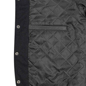 Chaqueta Varsity Personalizada para Hombre, Estilo Urbano, Cuello Alto, Logotipo Frontal, Tejido de Lana Ecológico y Transpirable, Superventas - Product Image 4