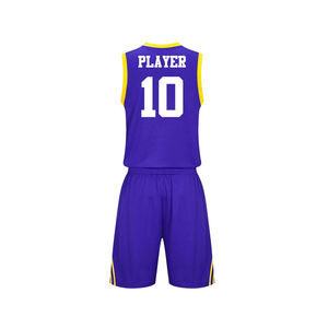 Uniforme de Baloncesto Talla Grande, Verano, Transpirable, Logotipo Personalizado, Cómodo, Sin Mangas, 100% Poliéster, Color Personalizado - Product Image 3
