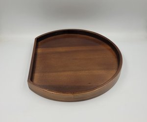 Compartiments de plateau de service en bois d'acacia demi-cercle couleur marron utilisation intérieure et extérieure pour salon produit du Vietnam - Product Image 6