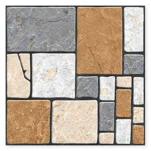 Novac Ceramic Premium 396x396 Bloque de superficie mate rústica Piedra 7 Baldosas Estilo clásico para sala de estar y Villa - Product Image 6