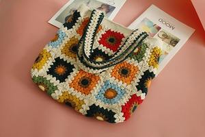 Bolso de Hombro de Gran Capacidad Personalizado al por Mayor, Bolso de Ganchillo con Decoración de Girasol para Mujer, para Ocio y Vacaciones - Product Image 5