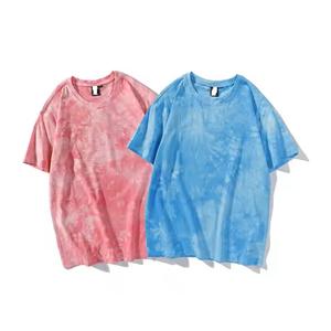 2025 Fábrica al por mayor Hombres Casual Hip Hop 100% Camiseta de algodón Último diseño Cortar y coser Tie Dye Camiseta - Product Image 1