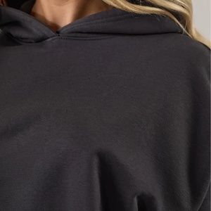 Ropa deportiva de gimnasio de algodón 100% para mujer, chándal de entrenamiento activo de invierno a la moda, capucha ecológica con Logo, ajuste relajado de la mejor calidad - Product Image 3