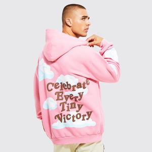 Wholesale Fleece Unisex Hoodie Puff Printing Plain Blank <b>Clothing</b> Manufacturers Custom LOGO Fitted <b>Men</b> Hoodies - Product Image 4