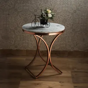 Mesa auxiliar de cobre pesado de la mejor calidad con diseño moderno para decoración de sala de estar y dormitorio disponible a un precio asequible - Product Image 1
