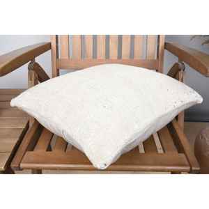 Alfombra de granja de lana Beige de lujo de 18x18 pulgadas, técnica de tejido con estampado Vintage, relleno de plumas para la temporada de otoño, decoración del hogar, uso de sofá - Product Image 4