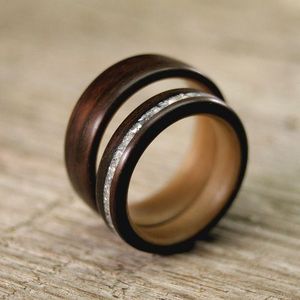 Anillo de madera de joyería de moda Vintage para hombres y mujeres anillos abiertos ajustables para accesorios de mujer - Product Image 5