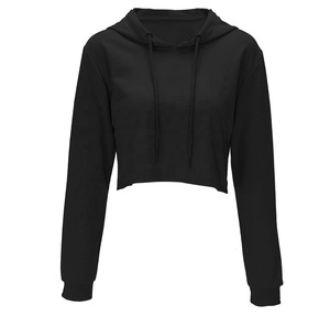 Logotipo privado Ropa de mujer de moda Top corto de color sólido para mujer Sudadera con capucha de gran tamaño Sudaderas con capucha de lana para mujer - Product Image 6