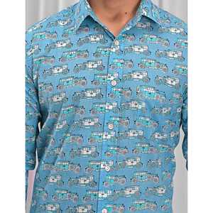 Chemise décontractée pour homme en coton imprimé à manches longues, respirante, en popeline ou tissu Oxford, motifs floraux et à pois, design ODM tendance - Product Image 2