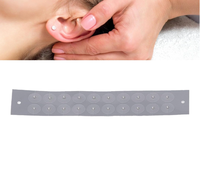Recharge de graines auriculaires avec ruban adhésif transparent argenté pour acupuncture corporelle