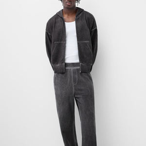 เสื้อมีฮู้ดแบบรูดซิปสำหรับผู้ชายมีซิปพิมพ์ลายฤดูใบไม้ร่วงเป็นมิตรต่อสิ่งแวดล้อม - Product Image 5