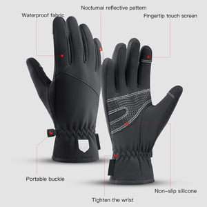 Meilleurs gants de ski pour adultes pour la congélation par temps froid Compatibilité de l'écran tactile du poignet réglable thermique imperméable pour le snowboard - Product Image 6