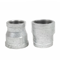 Raccord réducteur en fonte malléable galvanisé DN40*25 modèle YX 270 PN16 filetage BS NPT pour tuyauterie CVC classe 1000