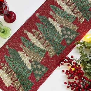 Mantel individual para mesa con cuentas, alfombrillas y almohadillas elegantes para mesa de comedor - Product Image 1