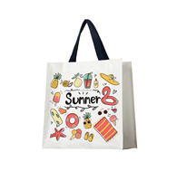 Sac fourre-tout moyen en PP tissé transparent de haute qualité avec poignée, motif logo personnalisé, sac écologique non-tissé, marque VINA, modèle E01, en promotion