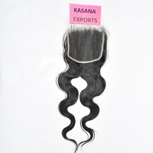 ผมต่อแบบ HD Closure Remy Virgin Indian Hair Extensions ขนาด 6*6 นิ้ว ขายส่ง 100% ผมธรรมชาติสีธรรมชาติ ลอนลึก ไม่ผ่านการแปรรูปเคมี - Product Image 1