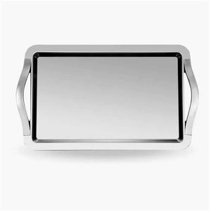 Bandeja DE SERVICIO DE METAL hecha a mano con acabado martillado que mejora el estilo interior mientras es funcional para los invitados del té. - Product Image 3
