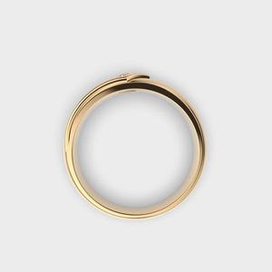 Bague en diamant créée par un laboratoire Bague ronde cultivée en laboratoire Bague de mariage en or jaune 14K écologique - Product Image 3