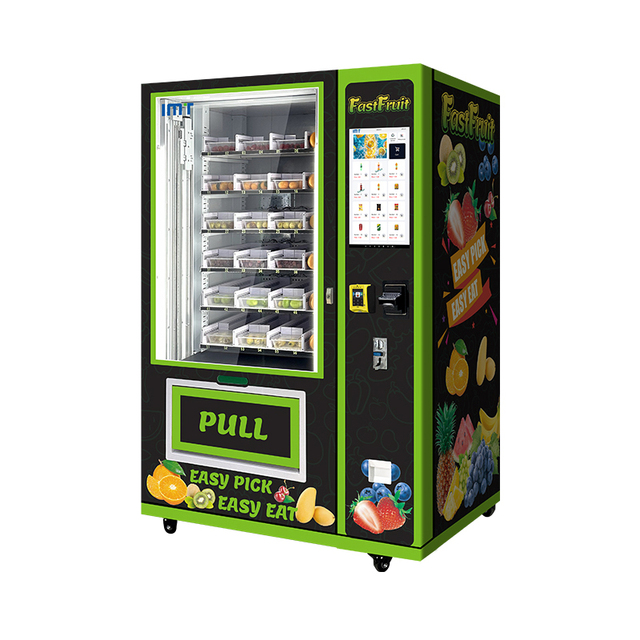 IMT Healthy Fresh Vegetables Salad Fruit Vending Machine with 21.5 Inch Touch Screen Steel SDK Enabled
