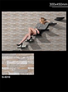 Carrelage en céramique brillant de 300x450mm Carrelage émaillé élégant pour salle de bain Centre commercial Mur compact pour supermarché Salle à manger Style intérieur - Product Image 3