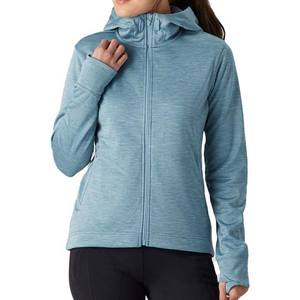 Sudaderas con capucha forradas con cremallera informales para mujer al por mayor 2025, forro polar con logotipo personalizado para invierno, tejido con estampado de letras - Product Image 6
