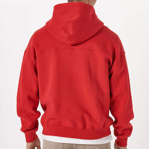 Fabrication de sweats à capuche unisexes en coton 100% à épaules tombantes, pull-over, surdimensionné, personnalisé, lourd, vierge, broderie - Product Image 2