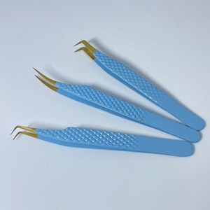 แหนบต่อขนตาสแตนเลสคุณภาพดีแหนบถอนขนตาแบบตรงและโค้งงอ - Product Image 6