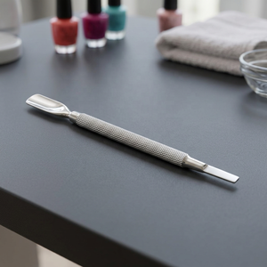 Dual-End Stainless Steel Nail Pusher <b>Tool</b> for Manicure Cuticle Care Reusable Double Head Design - Product Image 1
