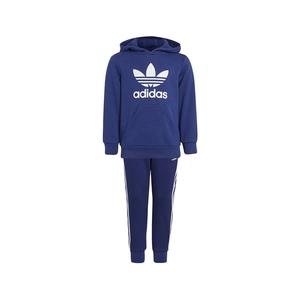 Set Felpa con Cappuccio Adidas Trefoil per Ragazzi, Colore: Blu/Bianco, 100% Autentico - Product Image 3
