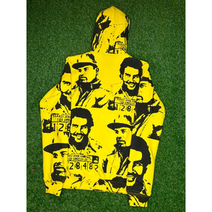 Prince Industry Factory Dernier sweat à capuche pour hommes Jaune vif All-Print Basic Cotton Blended Winter Screen Printed Logo Hoodie - Product Image 4