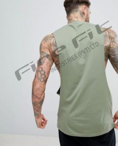 Débardeurs en coton pour hommes avec logo personnalisé, sans manches, en tricot, style décontracté - Product Image 2