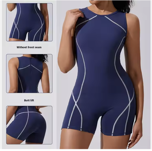 Nuevo y cómodo entrenamiento personalizado de alta calidad ejercicio gimnasio 2 piezas conjuntos de Yoga Sujetador deportivo pantalones cortos de cintura alta para mujeres - Product Image 4